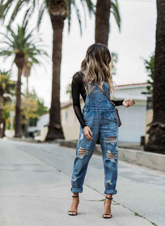 Macacão Jeans e Lenço: Charme Extra Para Seu Look - inspiração 2