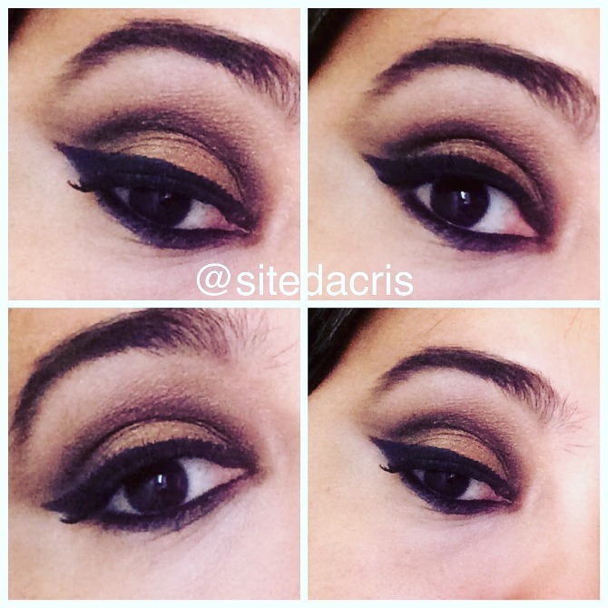 Cut Crease Aberto com Dourado: Um Toque de Glamour - ideia