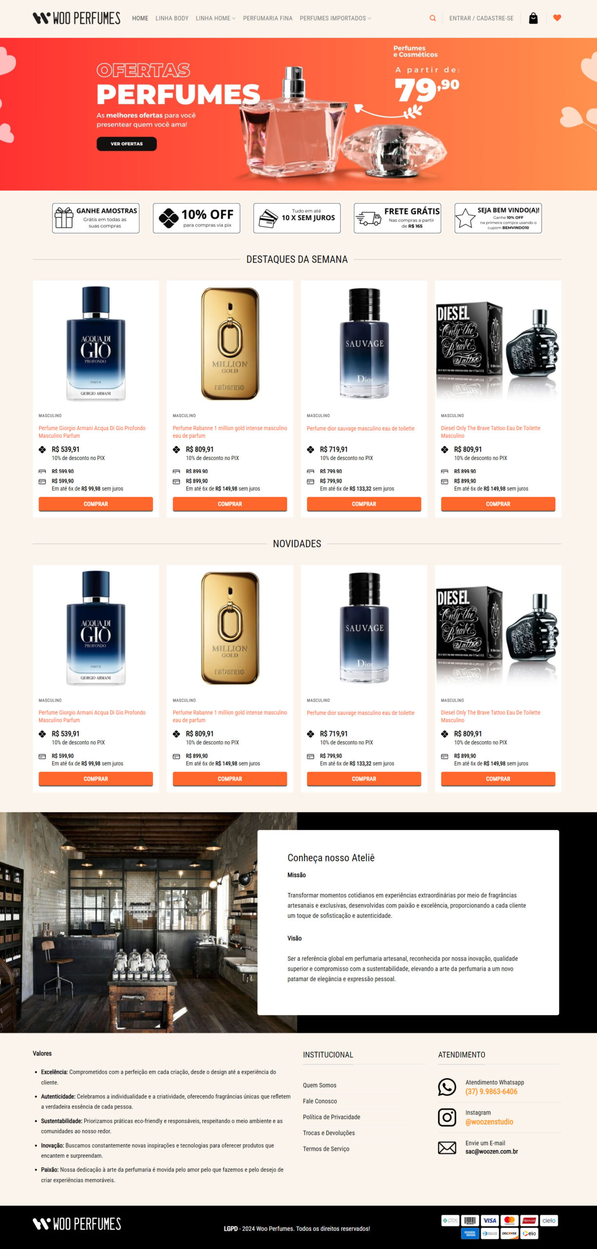 Plataforma com Opções de Parcelamento Facilitado e Boleto - detalhe