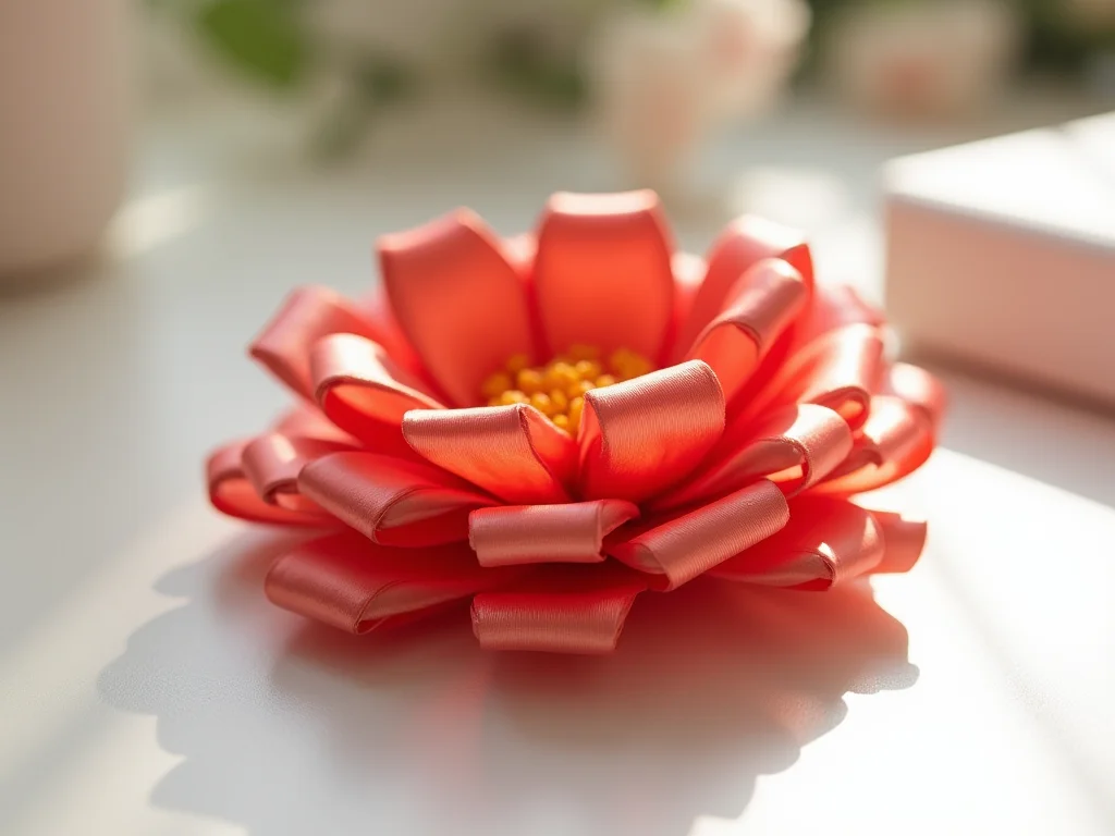 Flor com Fita de Cetim: Passo a Passo Fácil e Criativo Flor com Fita de Cetim: Passo a Passo Fácil e Criativo