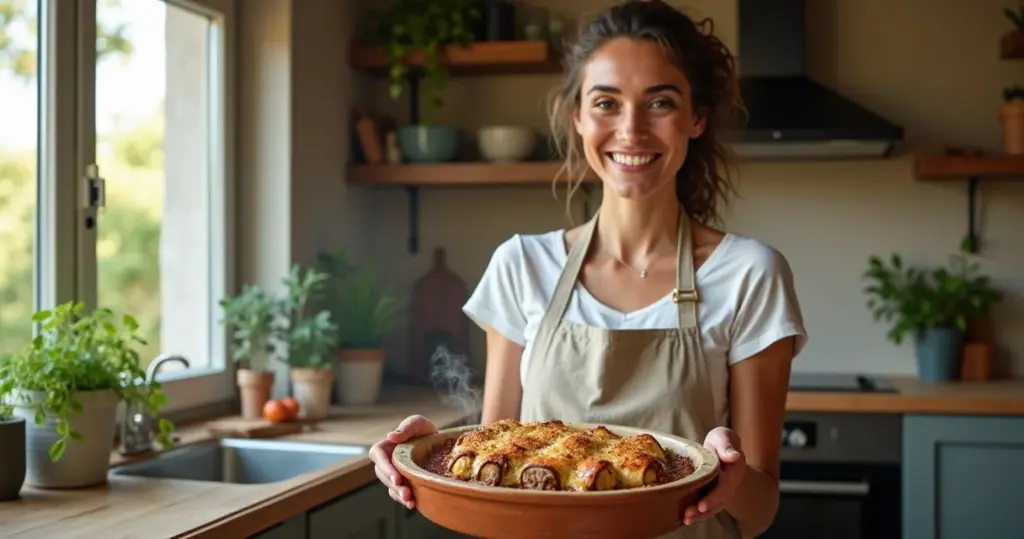 Berinjela recheada com carne moída passo a passo: macia, suculenta e pronta em 50 min