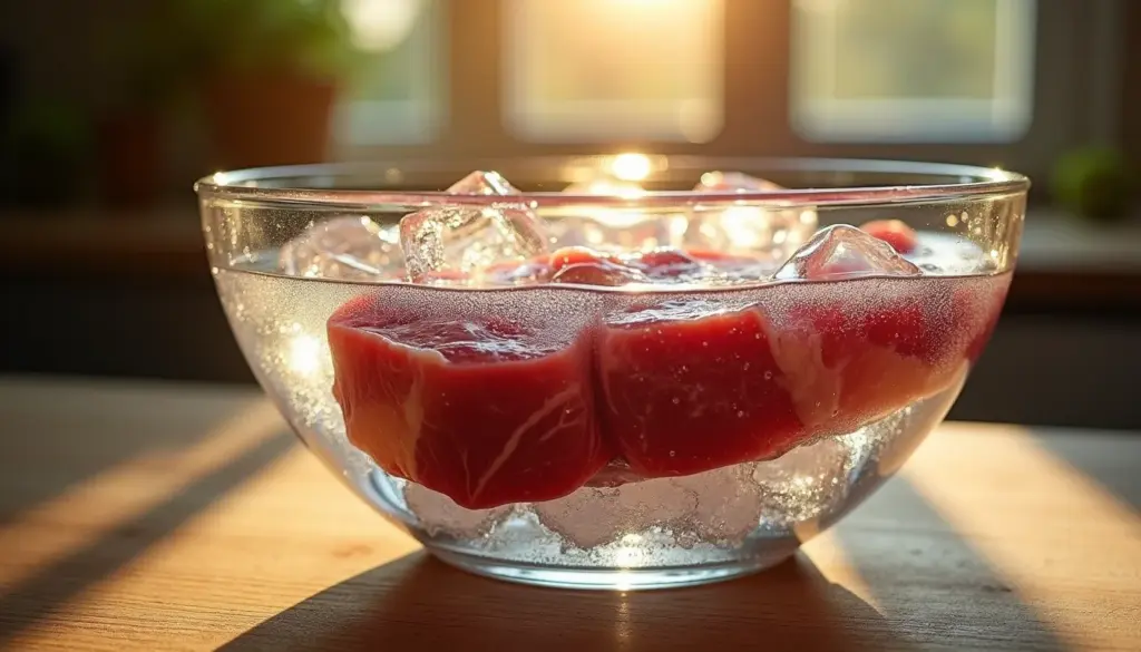 como descongelar carne rapido: o método que troca a cada 30 min