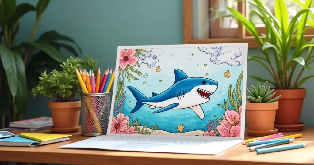 12 Ideias de Desenhos para Colorir Baby Shark que Acabam com a Bagunça