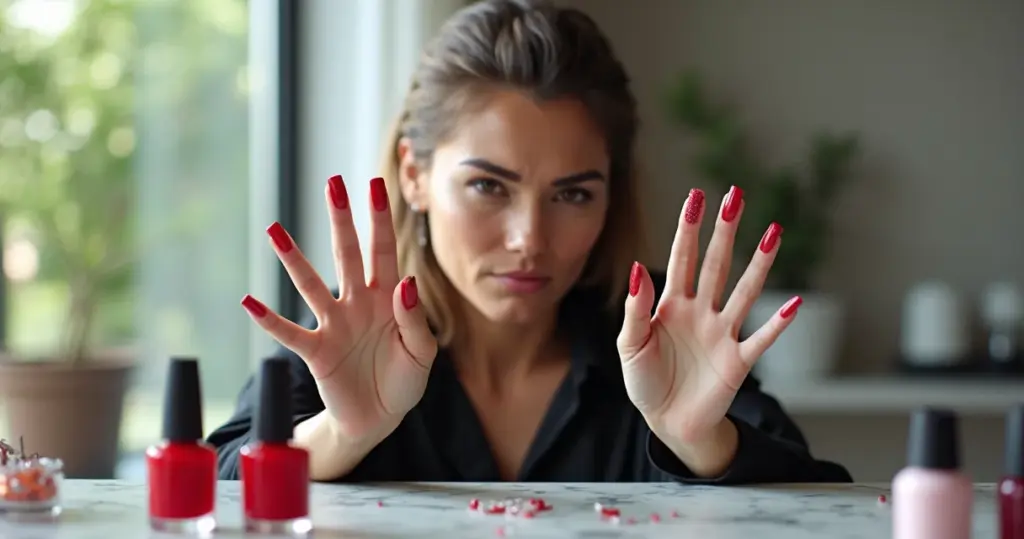 Erros comuns ao fazer unhas vermelhas decoradas que estragam seu trabalho