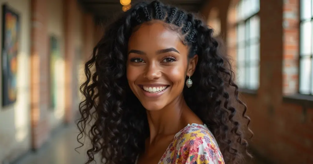 8 Estilos de Trança Nagô com Cachos Soltos que Vão Revoltar Seu Visual