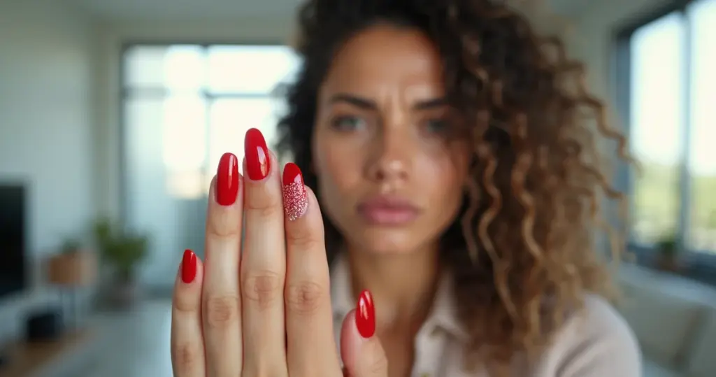Unha em gel vermelha descascando o que fazer: o erro que piora tudo