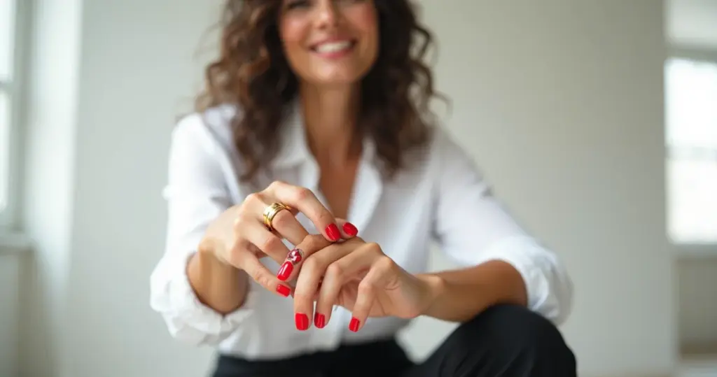 17 Ideias de Unha em Gel Vermelha Minimalista Coração para 2026