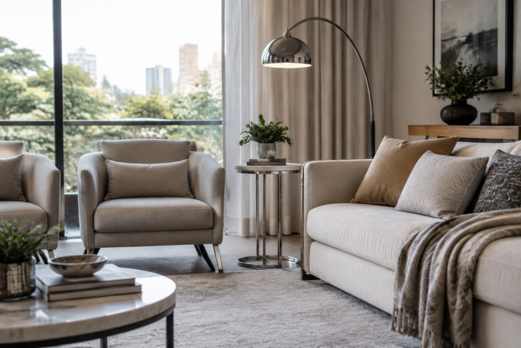 Móveis cromados voltam à decoração com referências futuristas